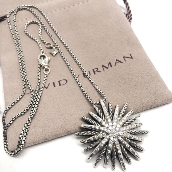 Starburst Diamond Necklace 37mm 